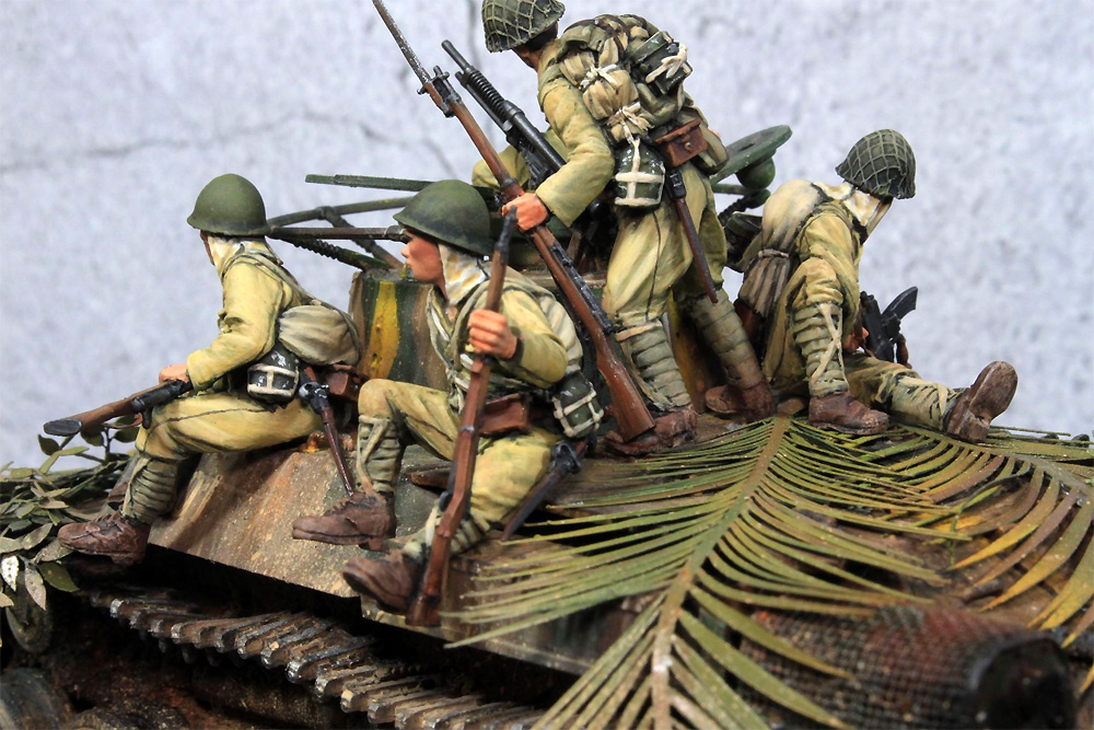 大日本帝国陸軍 戦車跨乗歩兵セット レジン (Paracel Miniatures WORLD WAR 2 Series No.BWW3506) 商品画像_3