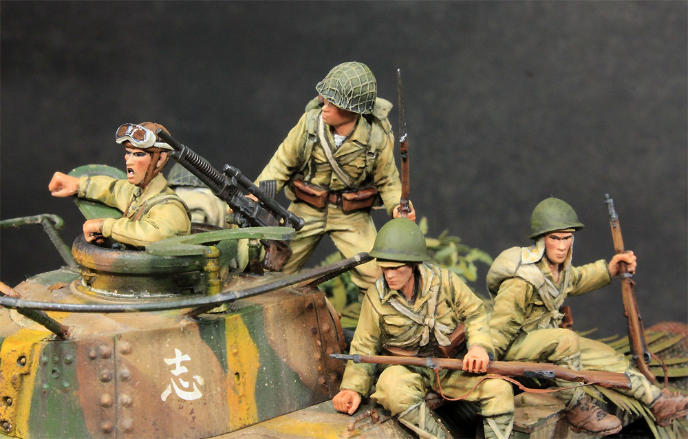 大日本帝国陸軍 戦車跨乗歩兵セット レジン (Paracel Miniatures WORLD WAR 2 Series No.BWW3506) 商品画像_4