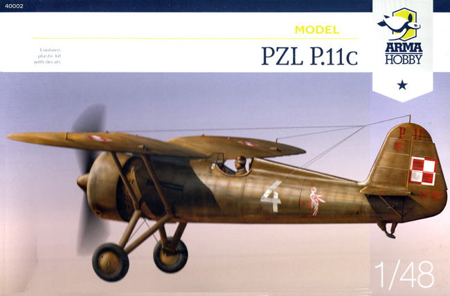 PZL P.11C プラモデル (アルマホビー 1/48 エアクラフト プラモデル No.40002) 商品画像