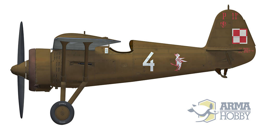 PZL P.11C プラモデル (アルマホビー 1/48 エアクラフト プラモデル No.40002) 商品画像_2