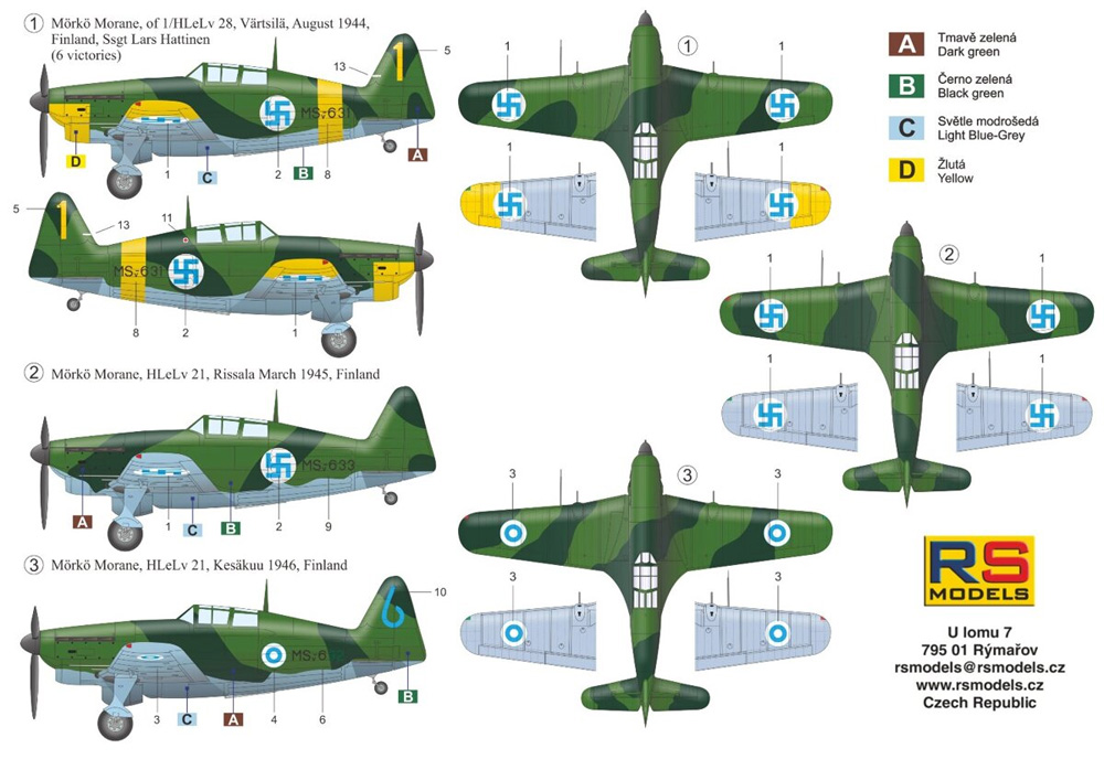 メルケ モラーヌ フィンランド 戦闘機 プラモデル (RSモデル 1/72 エアクラフト プラモデル No.92264) 商品画像_1