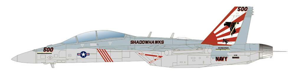 アメリカ海軍 電子戦機 EA-18G グラウラー VAQ-141 シャドウホークス プラモデル (プラッツ プラッツ×イタレリ 航空機シリーズ No.TPA-004) 商品画像_1