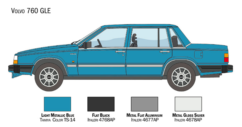 ボルボ 760 GLE (日本語説明書付き) プラモデル (イタレリ 1/24 カーモデル No.3623) 商品画像_1
