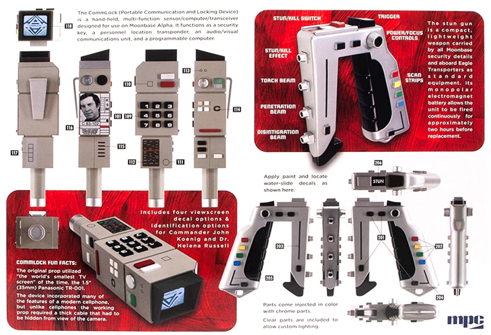 スペース1999 コムロック & スタンガン プラモデル (MPC プラスチックモデルキット No.MPC941/12) 商品画像_1