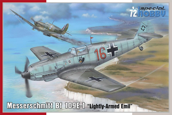 メッサーシュミット Bf109E-1 エミール 軽武装 プラモデル (スペシャルホビー 1/72 エアクラフト プラモデル No.SH72454) 商品画像