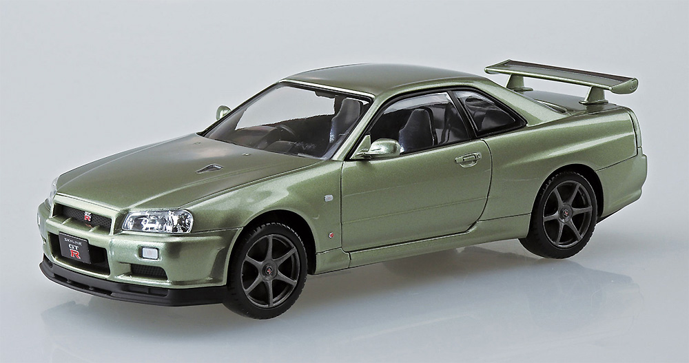 ニッサン R34 スカイライン GT-R ニュル (ミレニアムジェイド) プラモデル (アオシマ 1/32 ザ・スナップキット No.011-D) 商品画像_2