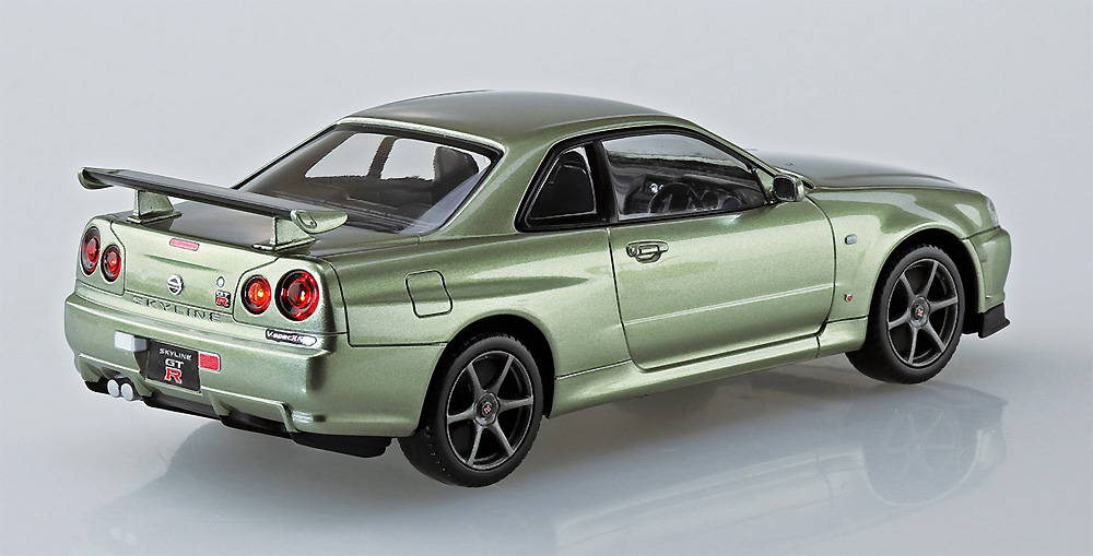 ニッサン R34 スカイライン GT-R ニュル (ミレニアムジェイド) プラモデル (アオシマ 1/32 ザ・スナップキット No.011-D) 商品画像_3
