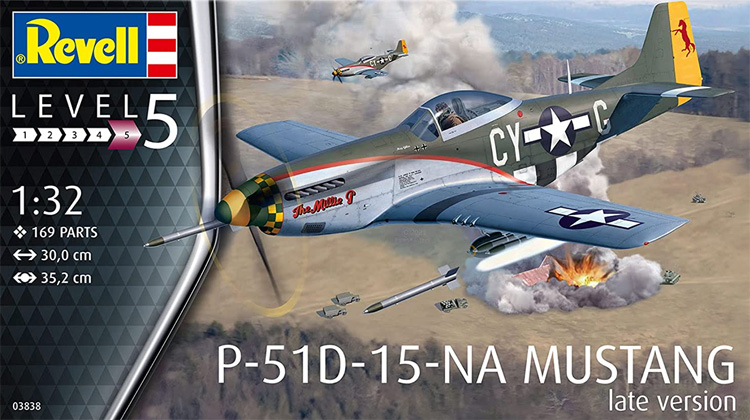 P-51D-15-NA ムスタング 後期型 プラモデル (レベル 1/32 Aircraft No.03838) 商品画像