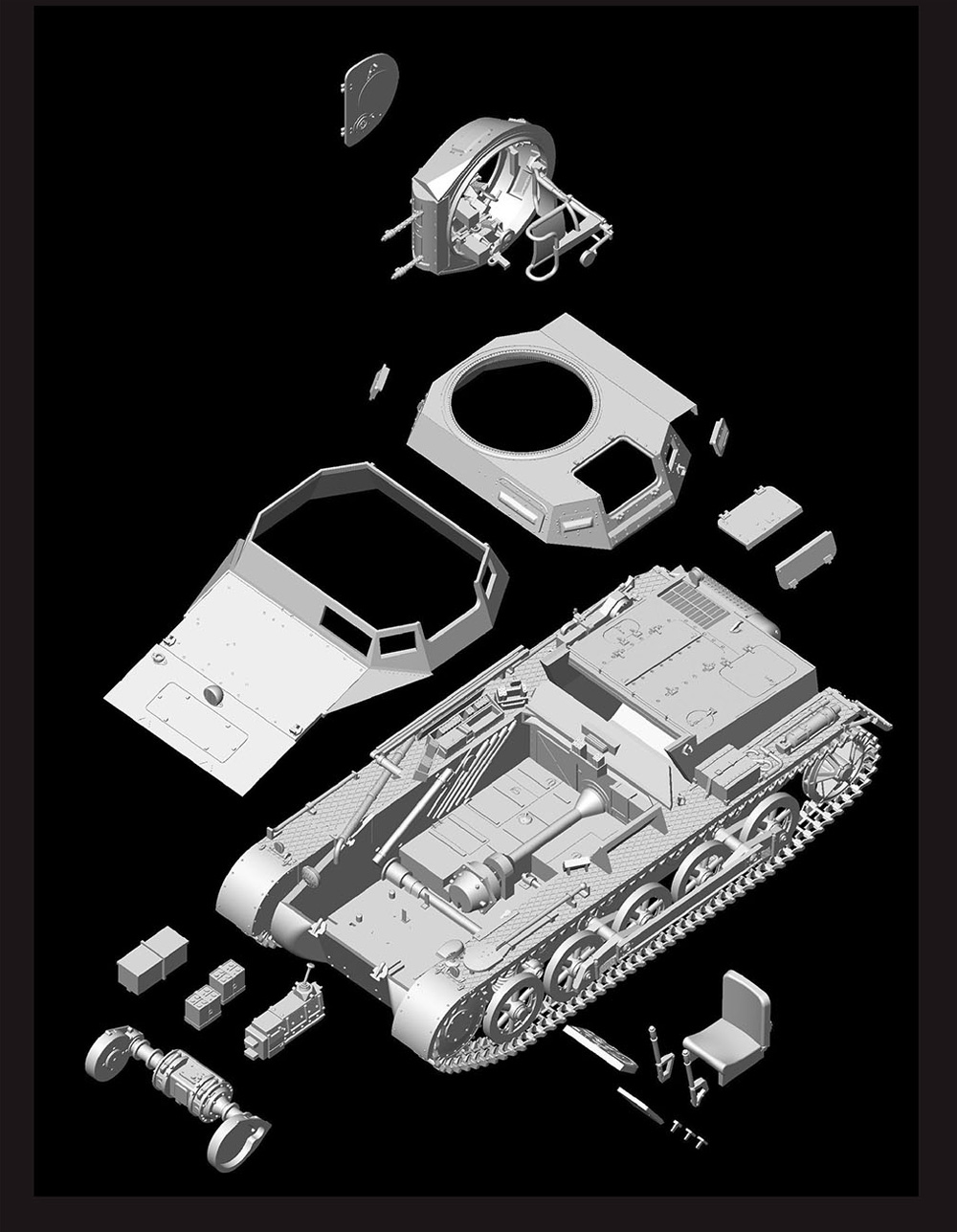 ドイツ 1号戦車B型 インテリアパーツ付属 プラモデル (MONO TANKS OF THE WORLD No.MD001) 商品画像_2