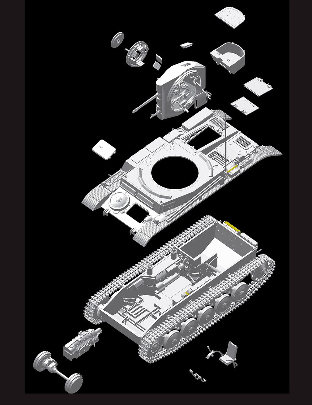 ドイツ 2号戦車F型 アフリカ軍団 インテリアパーツ付属 プラモデル (MONO TANKS OF THE WORLD No.MD002) 商品画像_2