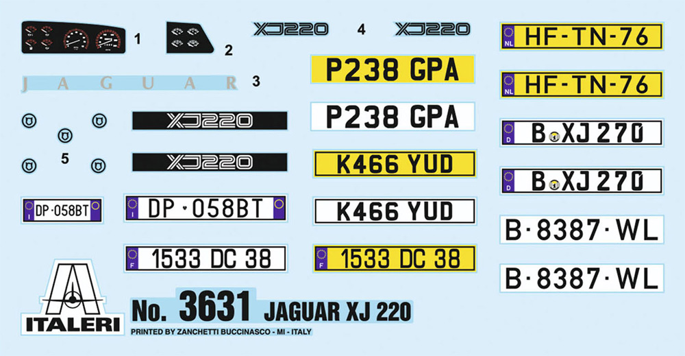 ジャガー XJ220 プラモデル (イタレリ 1/24 カーモデル No.3631) 商品画像_1