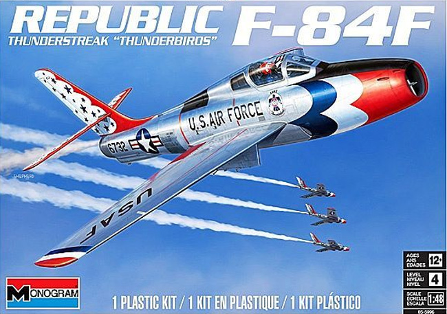 リパブリック F-84F サンダーストリーク サンダーバーズ プラモデル (レベル 1/48 飛行機モデル No.85-5996) 商品画像