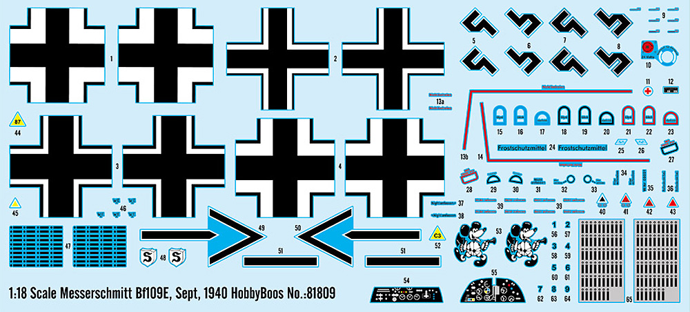 メッサーシュミット Bf109E アドルフ・ガーランド プラモデル (ホビーボス 1/18 エアクラフト シリーズ No.81809) 商品画像_2