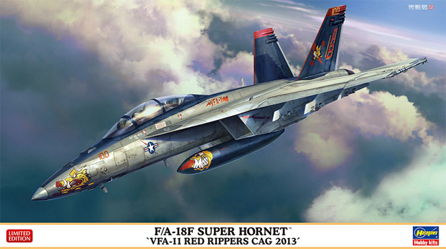 F/A-18F スーパーホーネット VFA-11 レッドリッパーズ CAG 2013 プラモデル (ハセガワ 1/72 飛行機 限定生産 No.02385) 商品画像