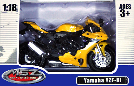 ヤマハ YZF-R1 イエロー 完成品 (童友社 ダイキャストモーターサイクル No.DYS-67705-1) 商品画像