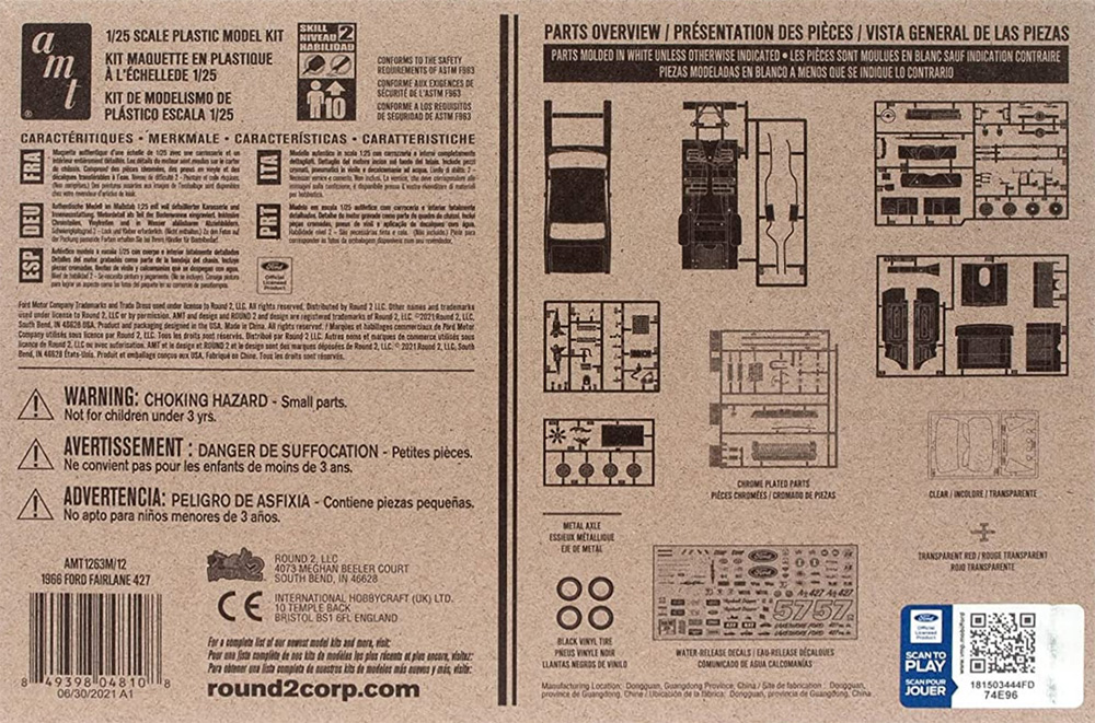 1966 フォード フェアレーン 427 プラモデル (amt 1/25 カーモデル No.AMT1263M/12) 商品画像_1