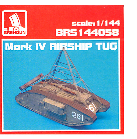 マーク4 戦車 飛行船用トラクター レジン (ブレンガン 1/144 レジンキット No.BRS144058) 商品画像