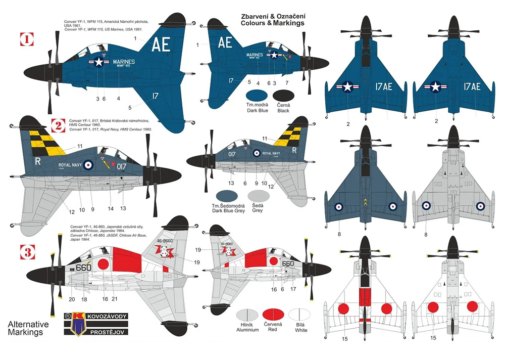コンベア FY-1 ポゴ 部隊配備機 プラモデル (KP Model 1/72 エアクラフト プラモデル No.KPM0259) 商品画像_1