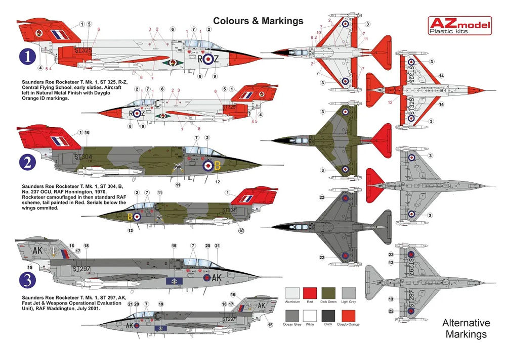 サンダース ロー SR-53T-1 ロケッティア プラモデル (AZ model 1/72 エアクラフト プラモデル No.AZ7691) 商品画像_1