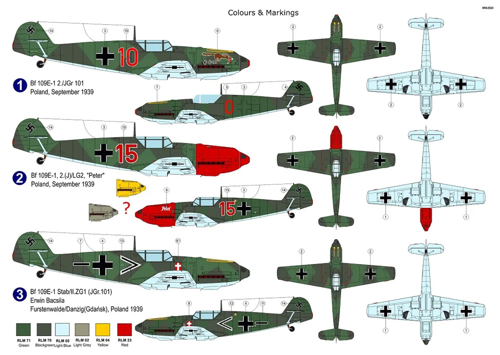 メッサーシュミット Bf109E-1 ポーランド侵攻 プラモデル (AZ model 1/72 エアクラフト プラモデル No.AZ7801) 商品画像_1