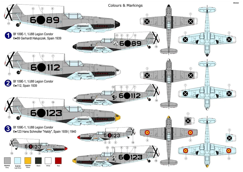 メッサーシュミット Bf109E-1 コンドル軍団 プラモデル (AZ model 1/72 エアクラフト プラモデル No.AZ7802) 商品画像_1