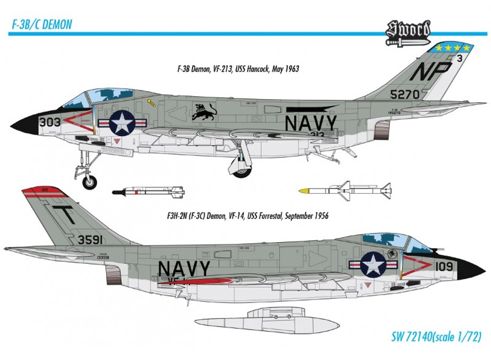 F-3B/C デーモン プラモデル (ソード 1/72 エアクラフト プラモデル No.SW72140) 商品画像_1