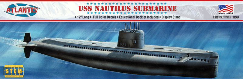 USS ノーチラス 原子力潜水艦 プラモデル (アトランティス プラスチックモデルキット No.L750) 商品画像