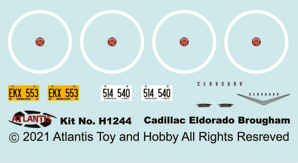1957年型 キャデラック エルドラド ブロアム プラモデル (アトランティス プラスチックモデルキット No.H1244) 商品画像_1