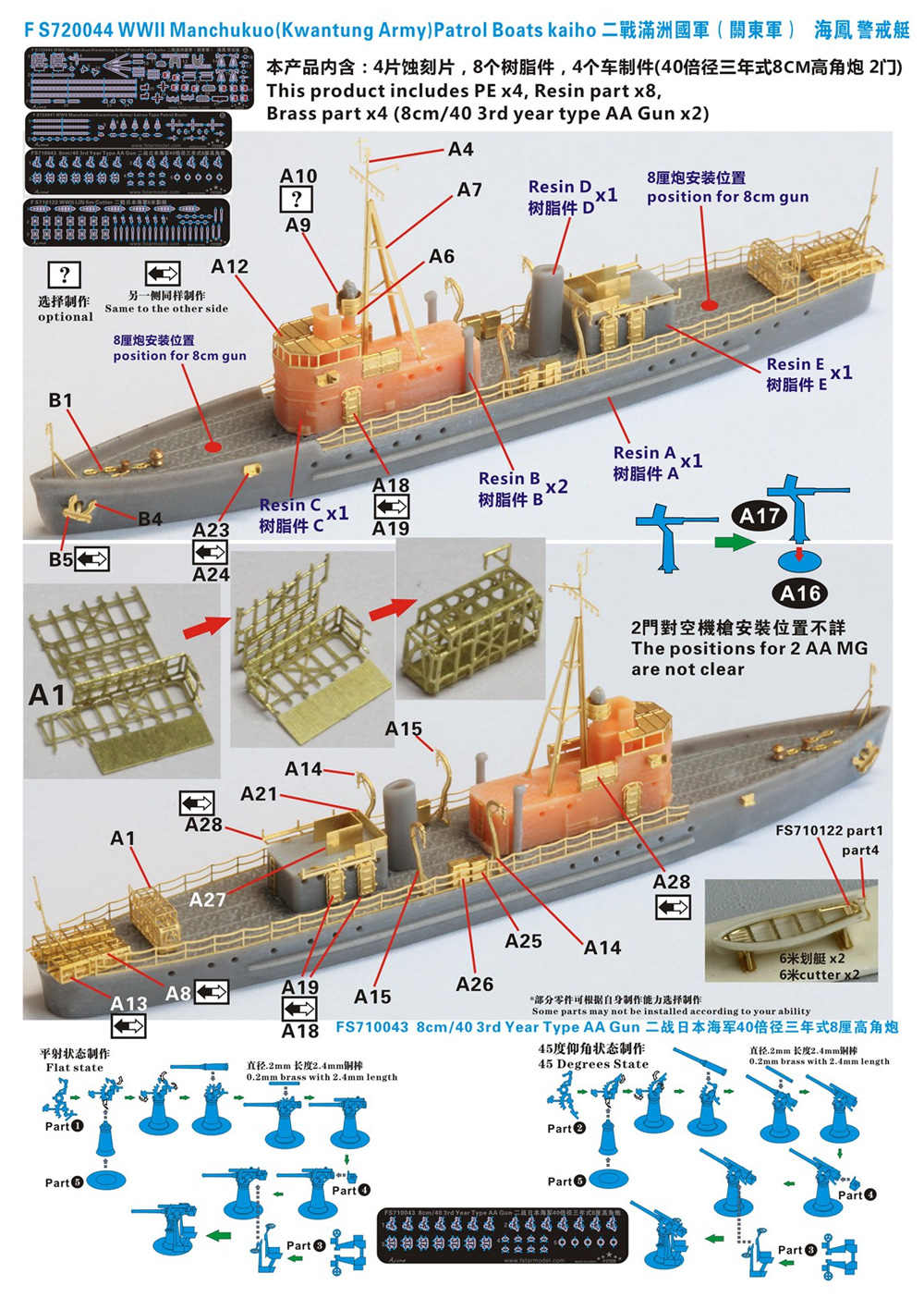 満州国 (関東軍) 海上警察隊 海鳳 レジン (ファイブスターモデル 1/700 艦船 レジンキット No.FS720044) 商品画像_2