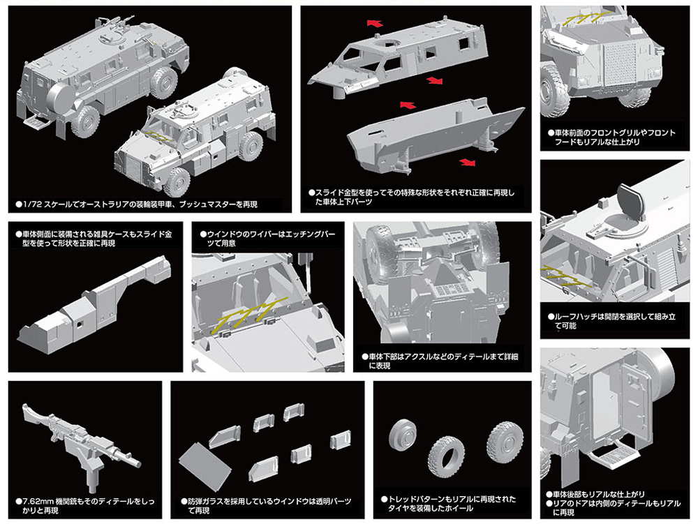 オーストラリア陸軍 ブッシュマスター 装輪装甲車 プラモデル (ドラゴン 1/72 ARMOR PRO (アーマープロ) No.7699) 商品画像_1