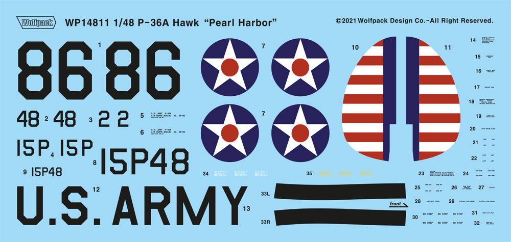 P-36A ホーク パールハーバー プラモデル (ウルフパック ウルフパックデザイン プレミアムエディションキット No.WP14811) 商品画像_2