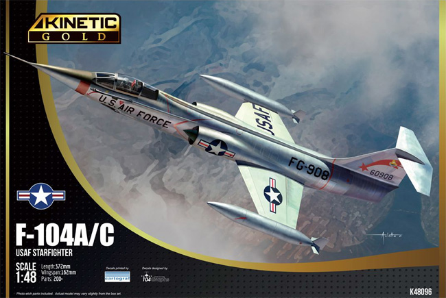 F-104A/C スターファイター USAF プラモデル (キネティック 1/48 エアクラフト プラモデル No.K48096) 商品画像