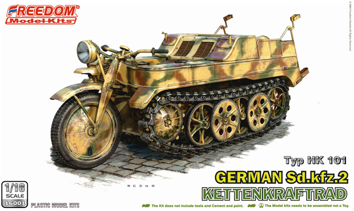 ドイツ Sd.kfz.2 ケッテンクラフトラート Typ HK 101 プラモデル (フリーダムモデル 1/16 ミリタリー No.16001) 商品画像