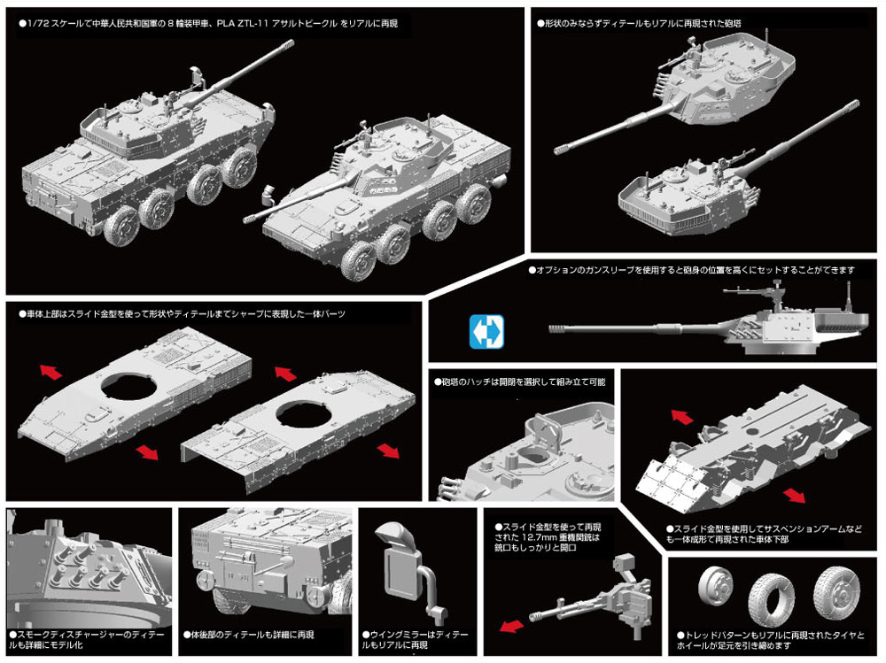 PLA ZTL-11 アサルトビークル プラモデル (ドラゴン 1/72 ARMOR PRO (アーマープロ) No.7683) 商品画像_1