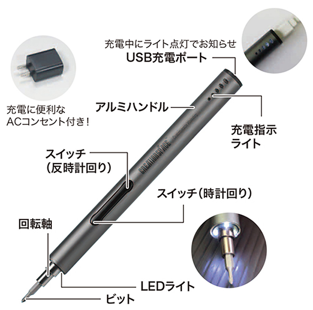 アイガー 充電式電動精密ドライバー ドライバー (アイガー EIGER TOOL No.ECD-1200) 商品画像_1