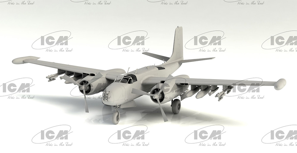 B-26K カウンター インベーダー アメリカ空軍 ベトナム戦争 攻撃機 プラモデル (ICM 1/48 エアクラフト プラモデル No.48279) 商品画像_4