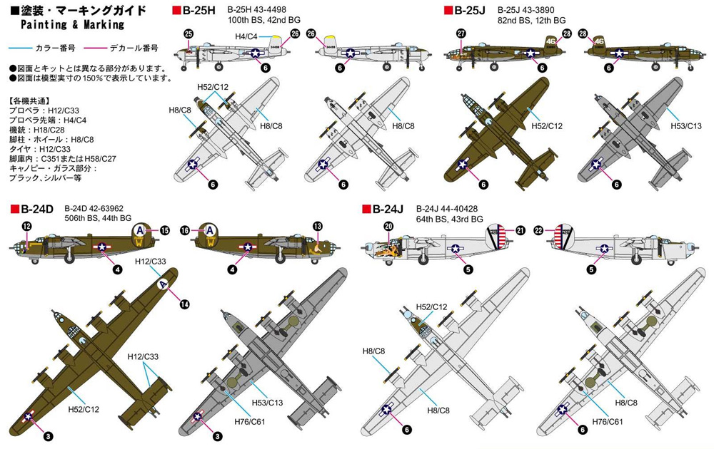 WW2 アメリカ軍用機セット 3 プラモデル (ピットロード スカイウェーブ S シリーズ No.S064) 商品画像_1