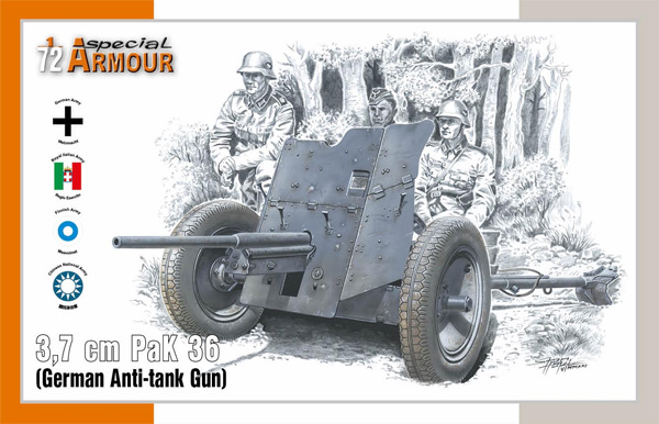 3.7ｃｍ Pak36 ドイツ 対戦車砲 プラモデル (スペシャルホビー 1/72 special ARMOUR （スペシャル アーマー） No.SA72024) 商品画像