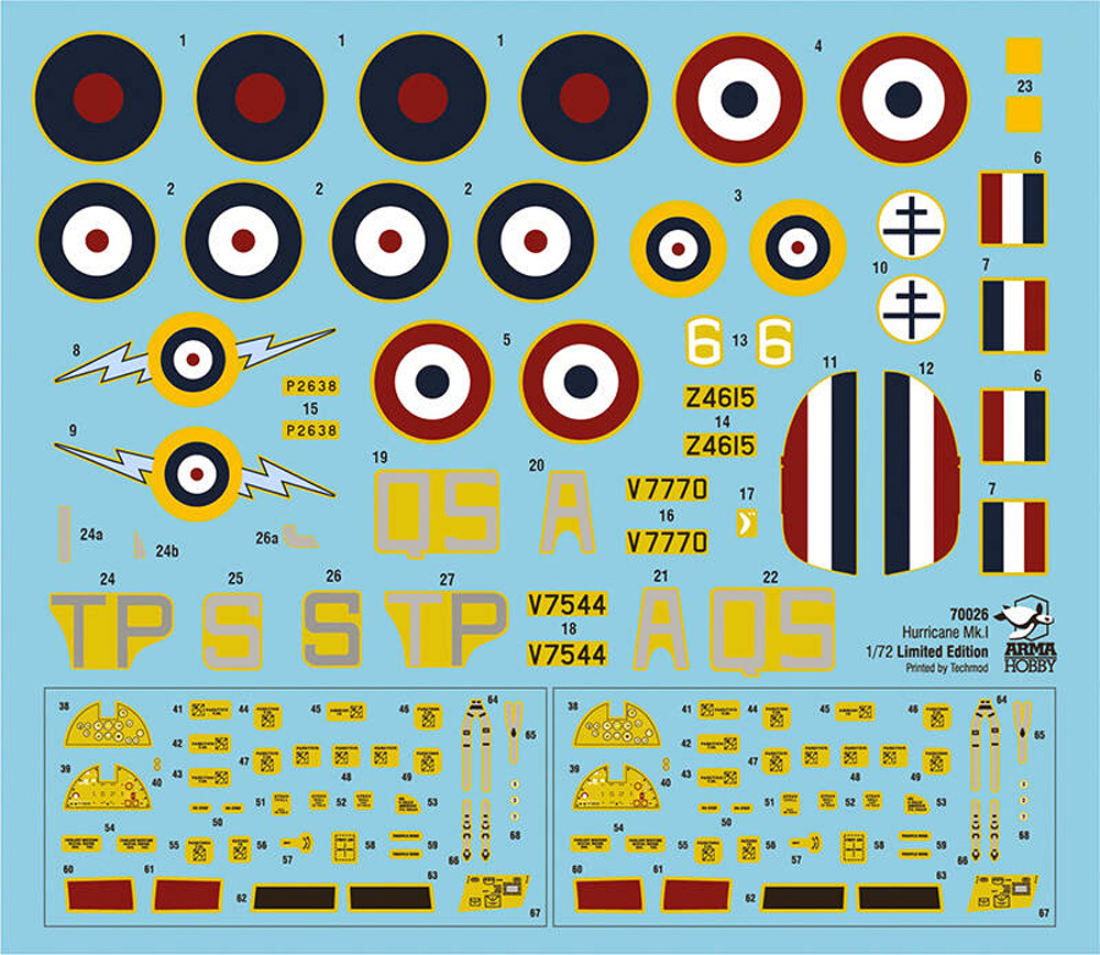 ホーカー ハリケーン Mk.1 トロピカル 西部砂漠戦線 リミテッドエディション プラモデル (アルマホビー 1/72 エアクラフト プラモデル No.70026) 商品画像_2