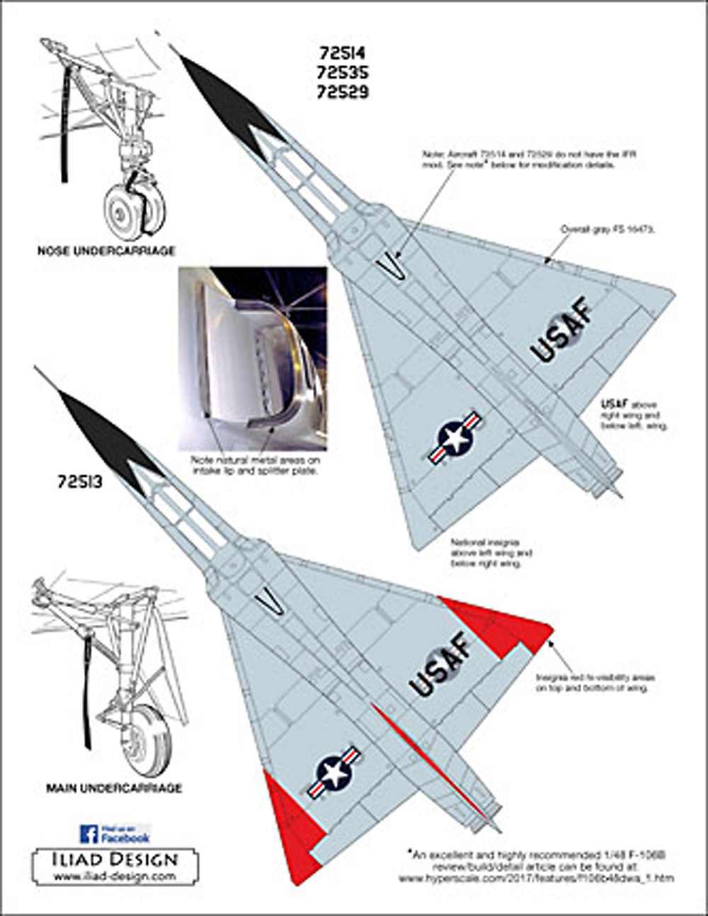 F-106B デルタダート デカール デカール (イリアド 1/48 デカール No.ILD48037) 商品画像_1