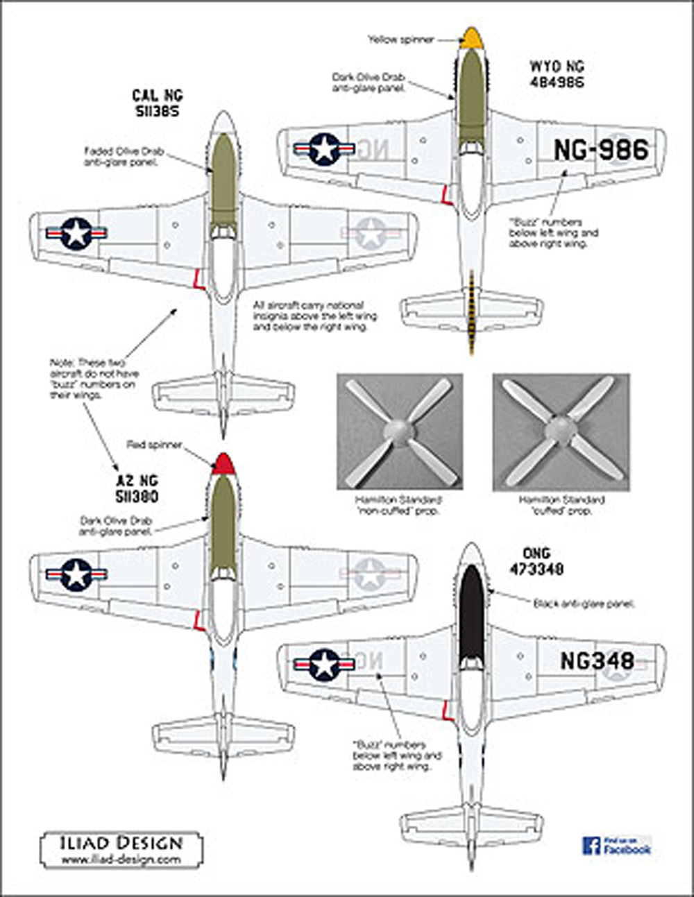 P-51D マスタング アメリカ空軍州兵 デカール part.3 デカール (イリアド 1/48 デカール No.ILD48038) 商品画像_1