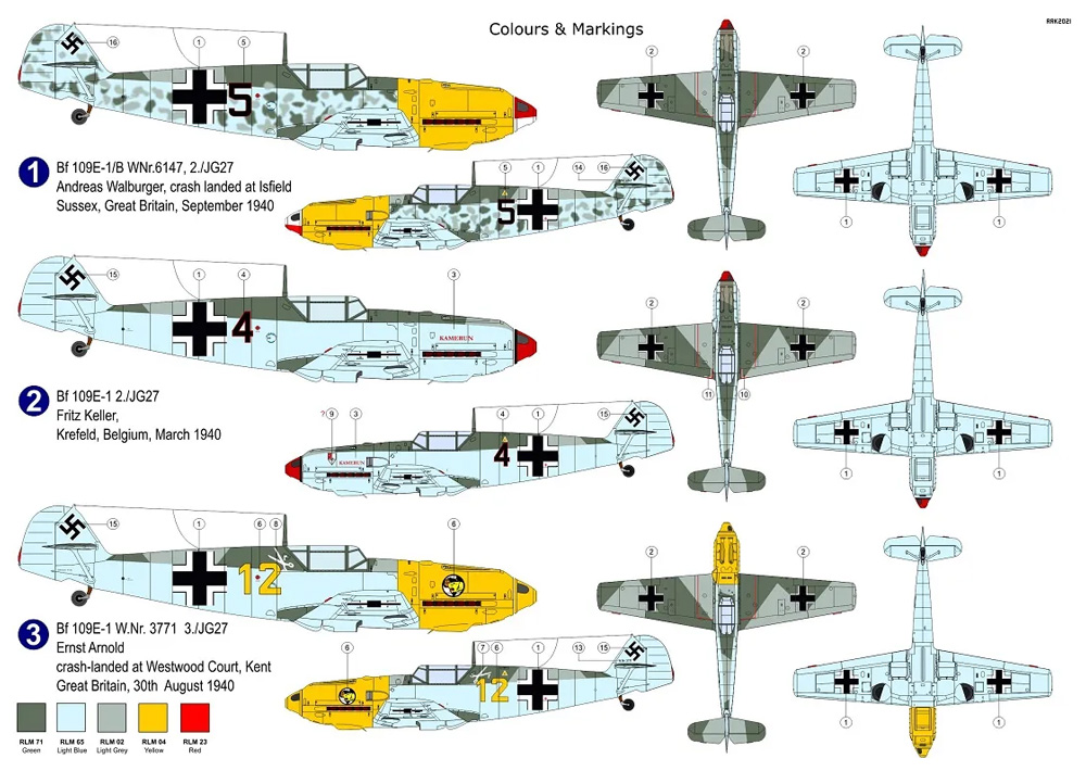 メッサーシュミット Bf109E-1 JG.27 プラモデル (AZ model 1/72 エアクラフト プラモデル No.AZ7698) 商品画像_1