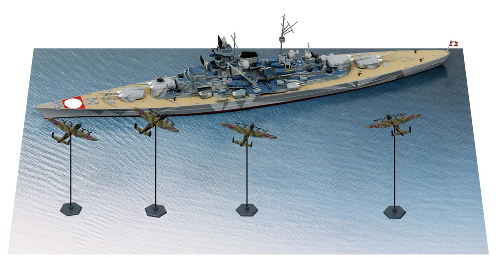 WW2 ドイツ海軍 戦艦 ティルピッツ VS イギリス空軍 プラモデル (ピットロード スカイウェーブ S シリーズ No.SPS022) 商品画像_1