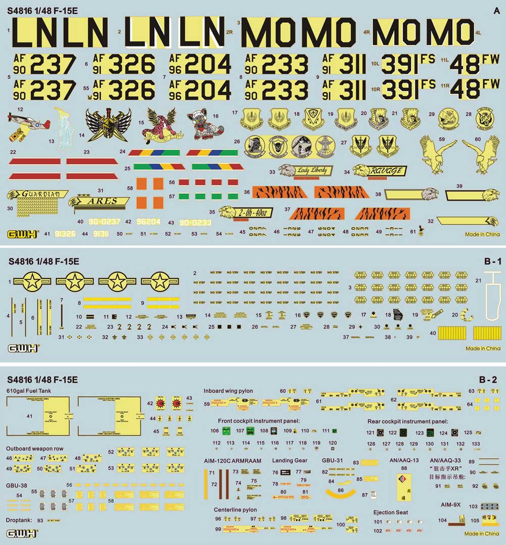 F-15E スペシャルペイント プラモデル (グレートウォールホビー 1/48 ミリタリーエアクラフト プラモデル No.S4816) 商品画像_2