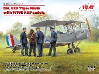 ICM 1/32 エアクラフト デ・ハビランド DH.82A タイガーモス w/RAF 士官候補生