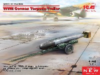 ICM 1/48 ミリタリービークル WW2 ドイツ 魚雷牽引トレーラー